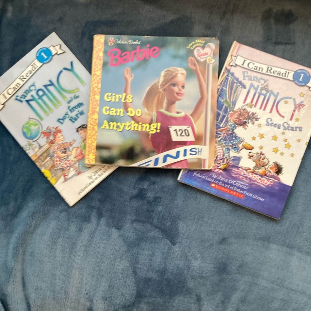 PRICE Reduced-Barbie and Fancy Nancy Blue and Pink Storybook Collection